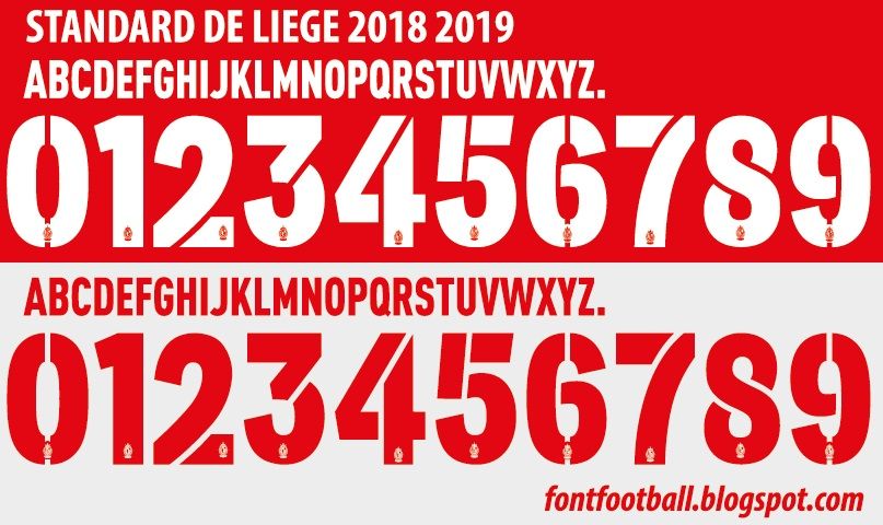 Font Vector Standard de Liege 2018 2019 kit