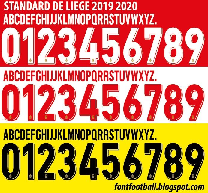 Font Vector Standard de Liege 2019 2020 kit