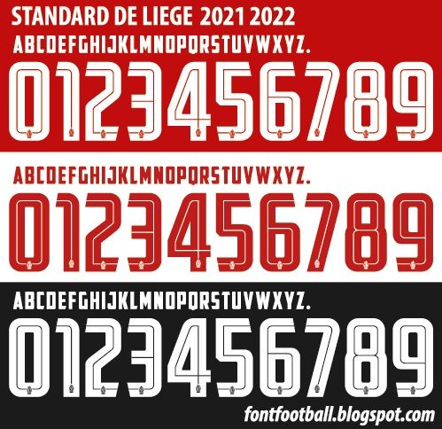 Font Vector Standard de Liege 2021 2022 kit