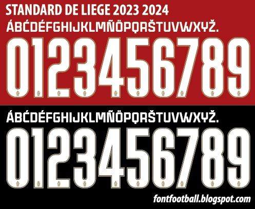 Font Vector Standard de Liege 2023 2024 kit