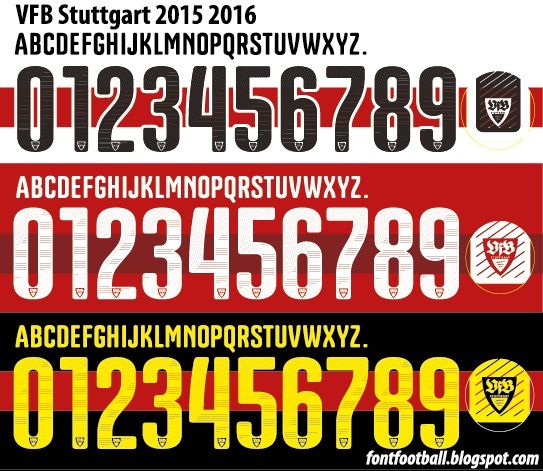 Font Vector Stuttgart 2015 2016 kit