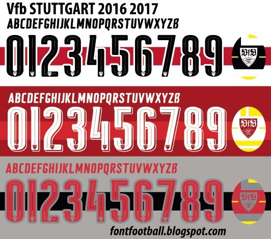 Font Vector Stuttgart 2016 2017 kit