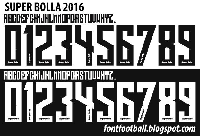 Font Vector Super Bolla 2016 kit