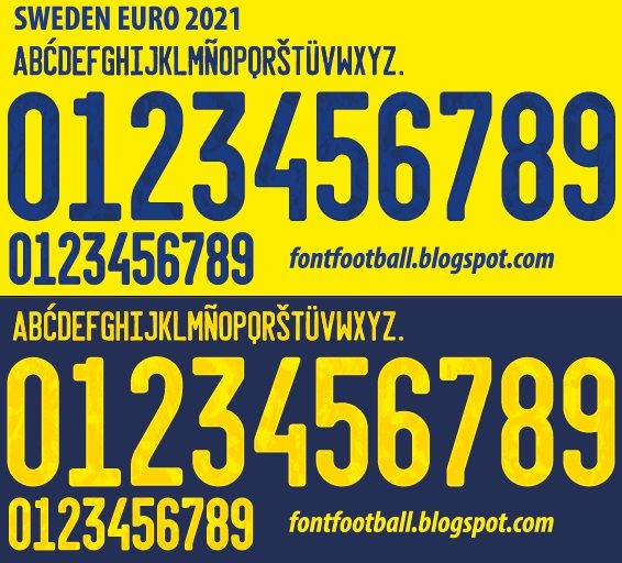Font Vector Sweden Euro 2020 2021 kit