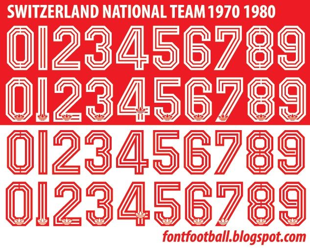 Font Vector Switzerland 1970 1980 kit