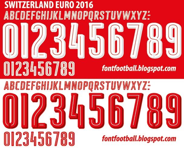 Font Vector Switzerland Euro 2016 kit