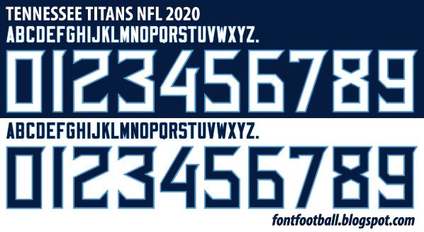 Font Vector Tennessee Titans NFL 2020 kit