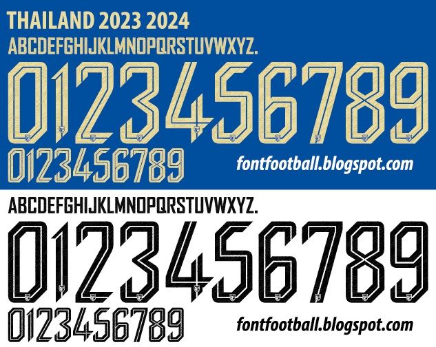 Font Vector Thailand National Team 2023 2024 kit