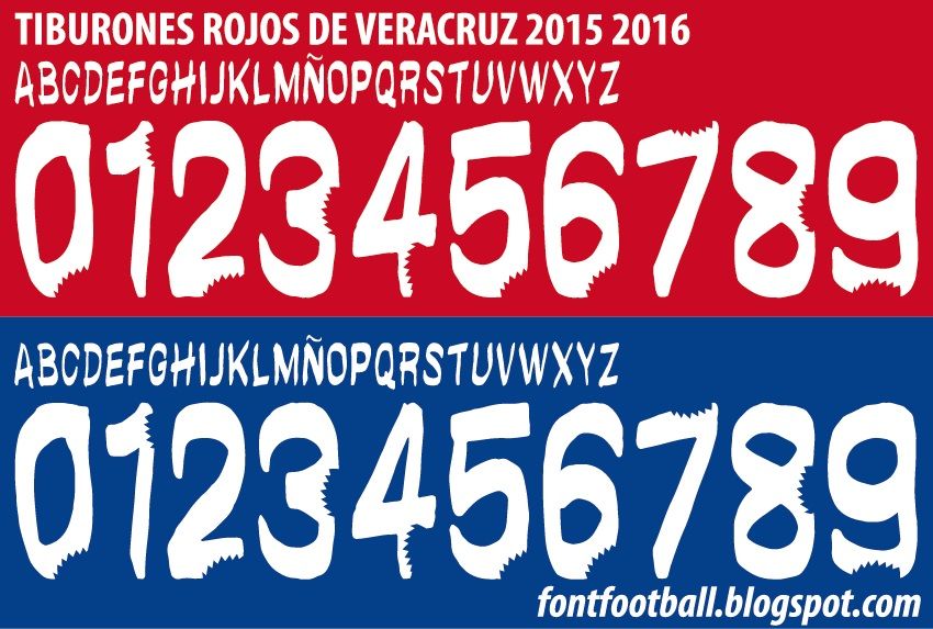 Font Vector Tiburones Rojos De Veracruz 2015 2016 kit