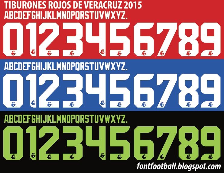 Font Vector Tiburones Rojos De Veracruz 2015 kit