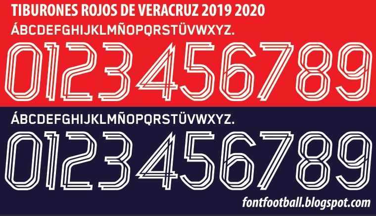 Font Vector Tiburones Rojos De Veracruz 2019 2020 kit
