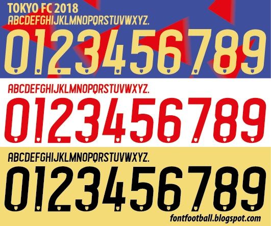 Font Vector Tokyo FC 2018 kit