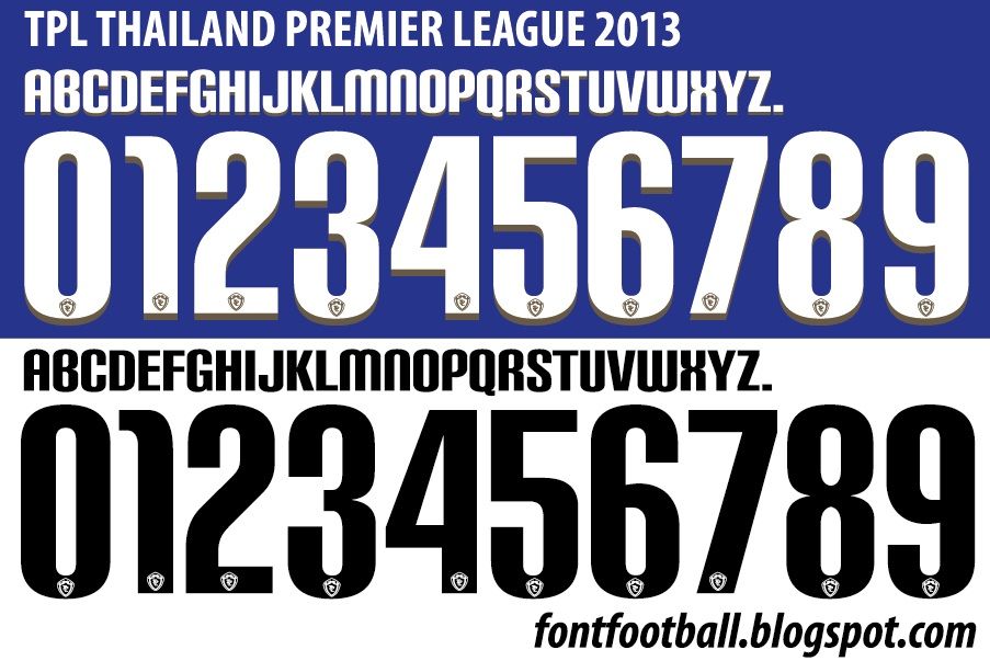 Font Vector TPL Thailand Premier League 2013 kit