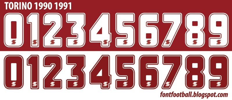 Font Vector Torino 1990 1991 kit