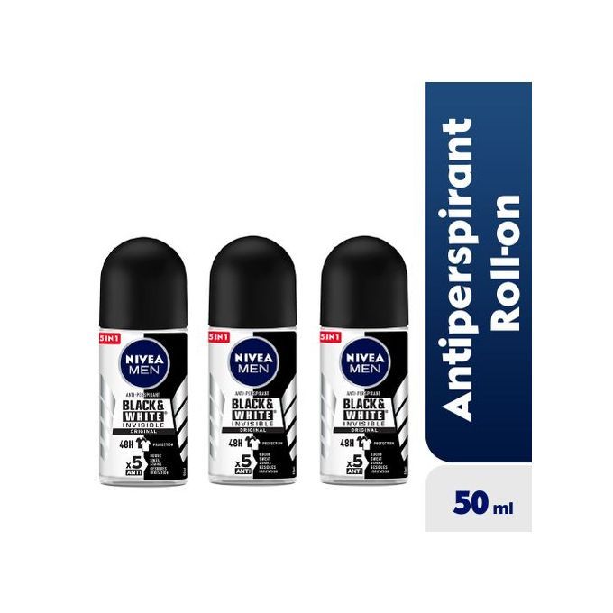 NIVEA INVICIBLE BLACK AND WHITE MEN ROLL ON 50ML