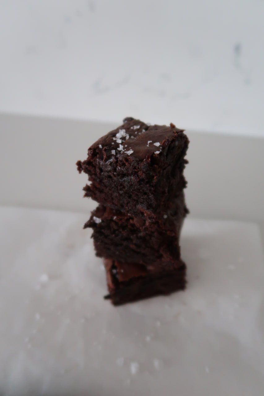 Chocolate Chip Brownies with Sea Salt Flakes