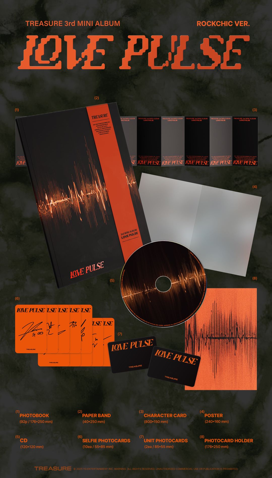 TREASURE 3rd MINI ALBUM [LOVE PULSE] ROCKCHIC VER.