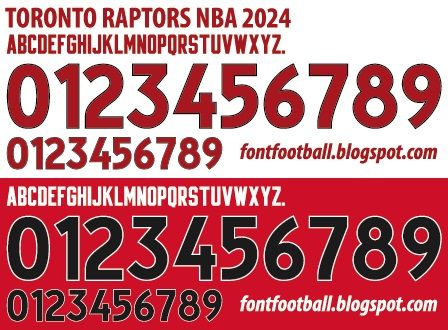 Font Vector Toronto Raptors NBA 2024 kit