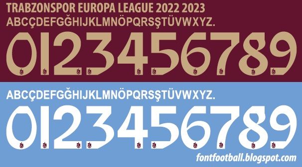 Font Vector Trabzonspor Europa League 2022 2023 kit