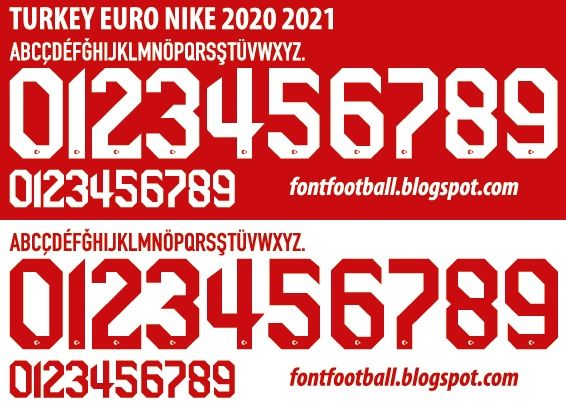 Font Vector Turkiye Turkey Euro 2020 2021 kit