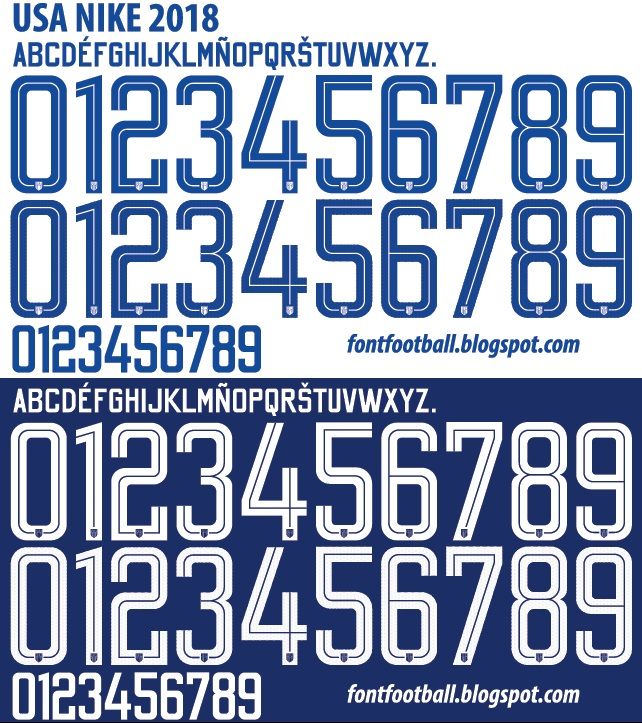 Font Vector USA 2018 kit