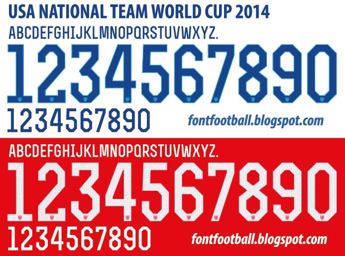 Font Vector USA World Cup 2014 kit