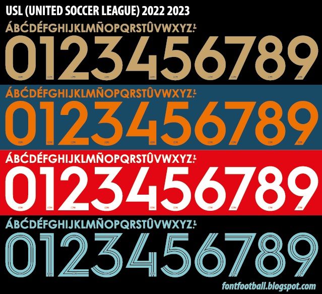 Font Vector USL United Soccer League 2022 2023 kit