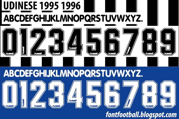 Font Vector Udinese 1995 1996 kit