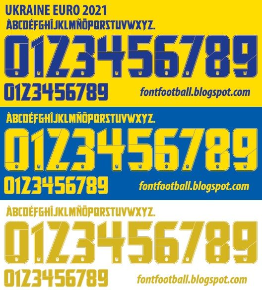 Font Vector Ukraine Euro 2020 2021 kit