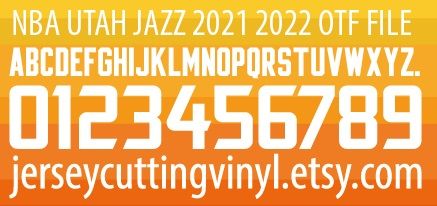 Font Vector Utah Jazz NBA 2021 2022 kit