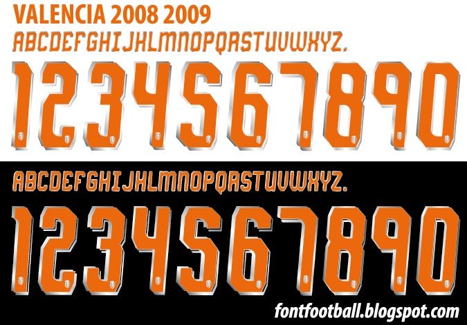 Font Vector Valencia CF 2008 2009 kit