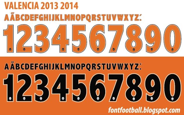 Font Vector Valencia CF 2013 2014 kit