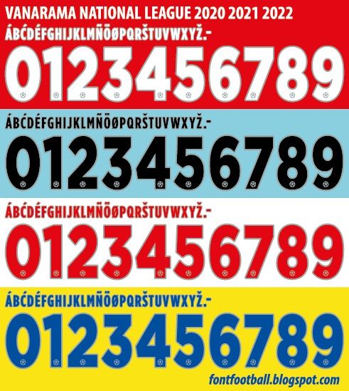 Font Vector Vanarama National League 2020 2021 2022 kit