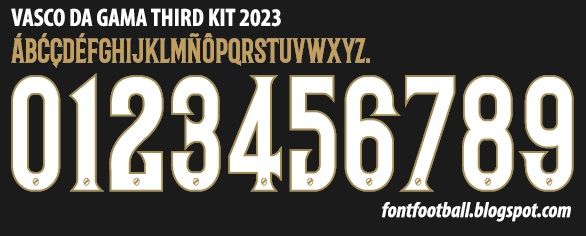 Font Vector Vasco Da Gama 3rd 2023 kit