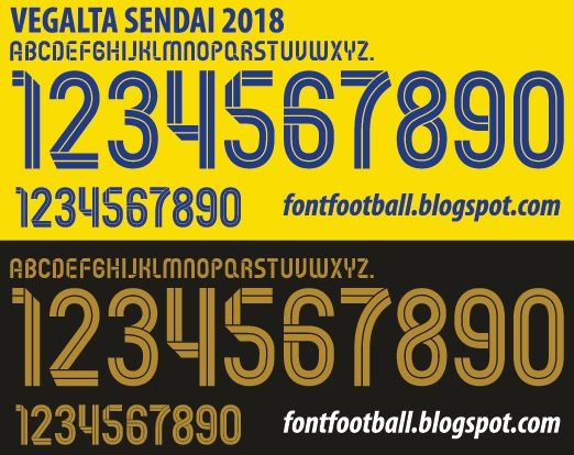 Font Vector Vegalta Sendai 2018 kit