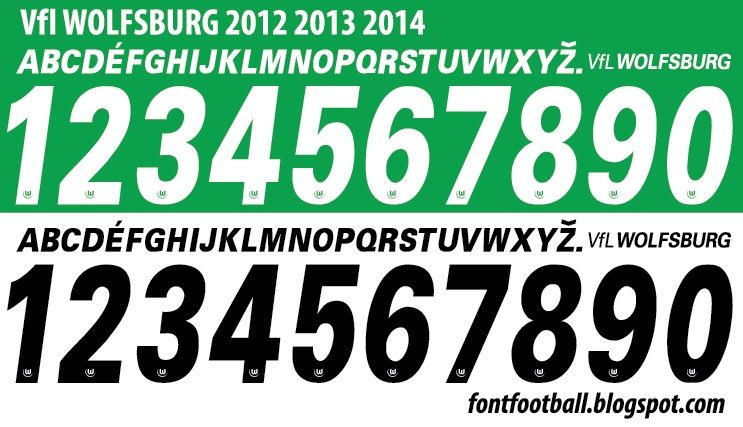 Font Vector Vfl Wolfsburg 2012 2013 kit