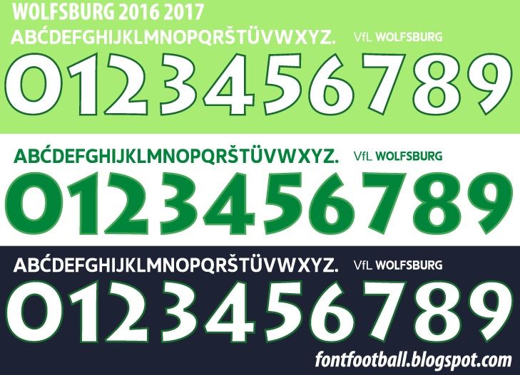 Font Vector Vfl Wolfsburg 2016 2017 kit