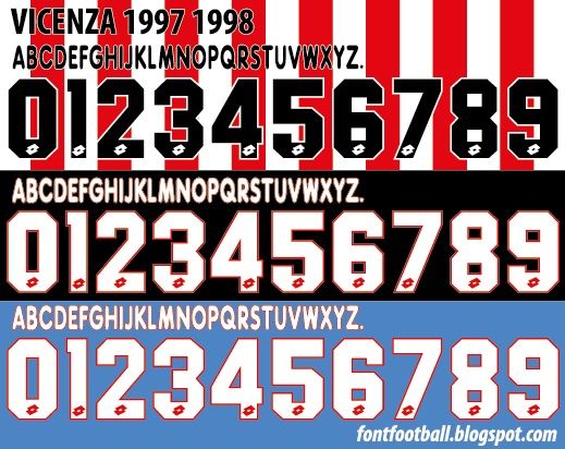 Font Vector Vicenza 1997 1998 kit
