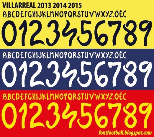 Font Vector Villarreal 2013 2014 2015 Kit