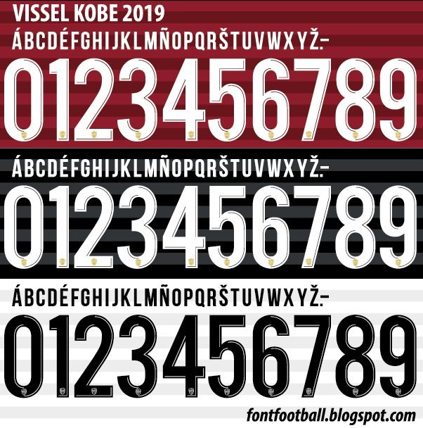 Font Vector Vissel Kobe 2019 kit