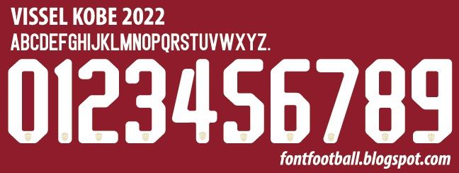 Font Vector Vissel Kobe 2022 kit