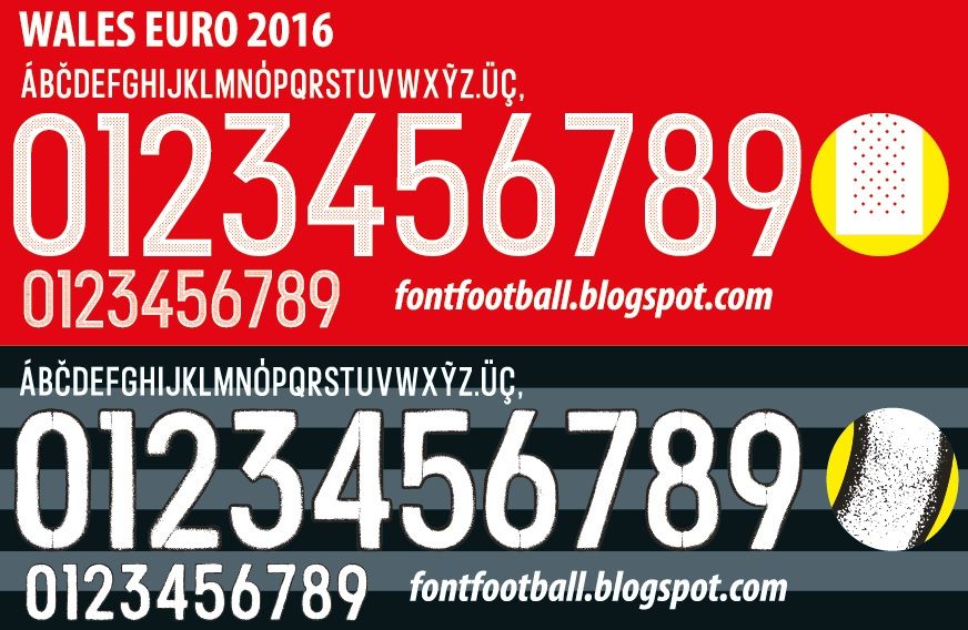 Font Vector Wales Euro 2016 kit