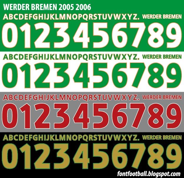 Font Vector Werder Bremen 2005 2006 kit
