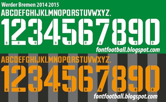 Font Vector Werder Bremen 2014 2015 Kit