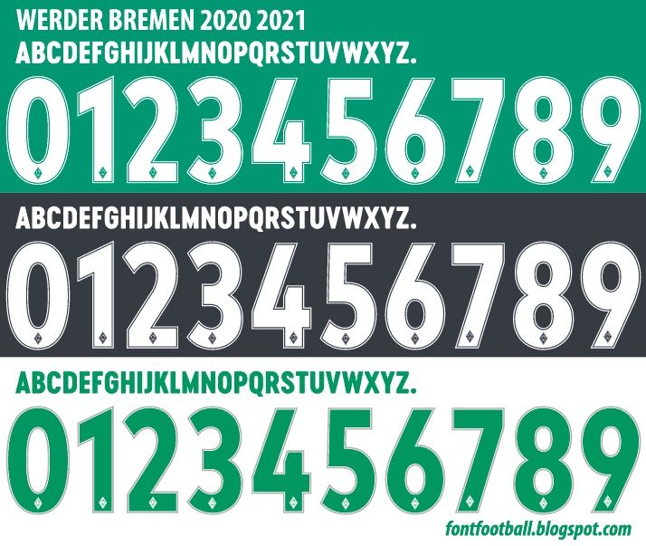 Font Vector Werder Bremen 2020 2021 kit