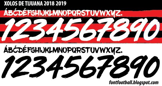 Font Vector Xolos De Tijuana 2018 2019 kit