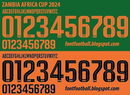 Font Vector Zambia Africa Cup 2024 kit