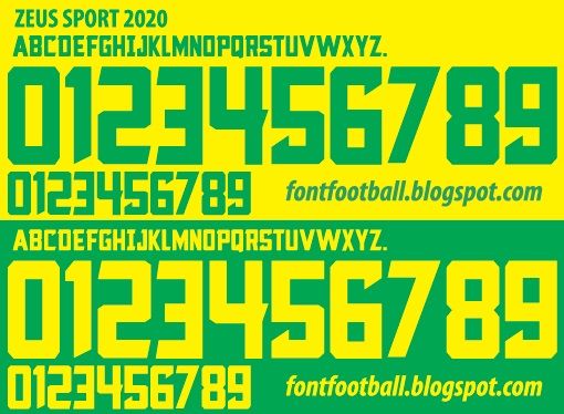 Font Vector Zeus Sports 2020 kit