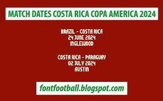 MDT Match Dates Detail on Shirt Costa Rica Copa America 2024 Vector