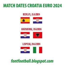 MDT Match Dates Detail on Shirt Croatia Euro 2024 Vector